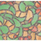 Reims zöld sárga öntapadós üvegdekor ablakfólia 90cmx15m