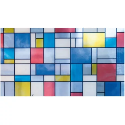 Mondriaan öntapadós üvegdekor ablakfólia 45cmx2m