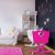 Rózsaszín matt bútorfólia öntapadós tapéta