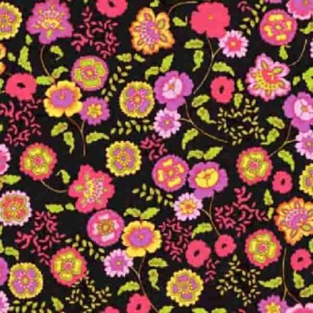 Fleur black öntapadós tapéta