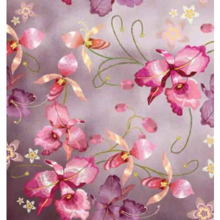 Pink orhidea rózsa arany öntapadós tapéta