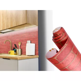   Terrakotta téglamintás öntapadós tapéta - 61cmx5m prémium