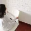 3D falpanel öntapadós fehér téglafal 70x77cm