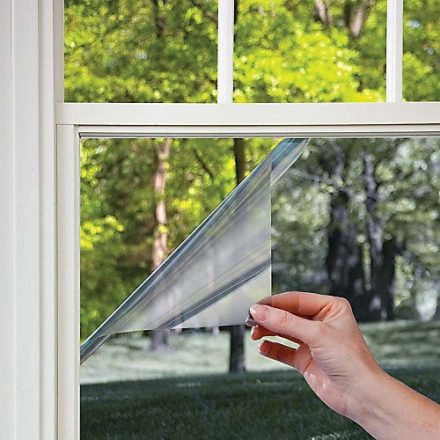 Belátás csökkentő hővédő TÜKRÖS ablakfólia SZTATIKUS 90cm x 15m