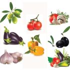 Konyhai csempematrica  zöldség kollekció 8db/szett15x15cm