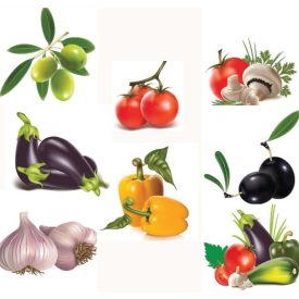 Konyhai csempematrica  zöldség kollekció 8db/szett15x15cm