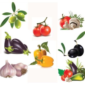 Konyhai csempematrica  zöldség kollekció 8db/szett15x15cm