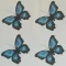 MT045F Kék lepkemintás öntapadós design csempematrica 4db/szett15x15cm
