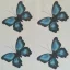 MT045F Kék lepkemintás öntapadós design csempematrica 4db/szett15x15cm