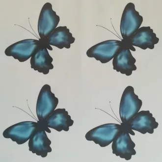   Kék lepkemintás öntapadós design csempematrica 4db/szett15x15cm