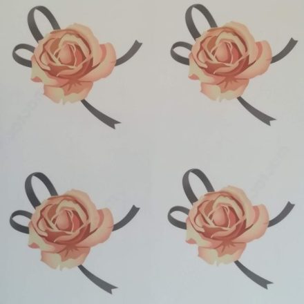 Rózsamintás dekorációs csempematrica 4db/szett15x15cm