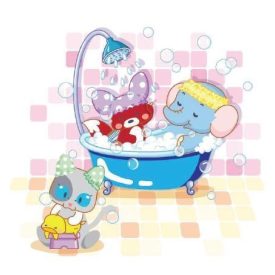   MT073 öntapadós fürdőszobai csempematrica 4db/szett15x15cm