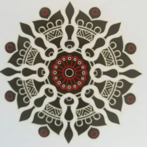 Barna jantramintás csempematrica fehér háttérrel 4db/szett15x15cm
