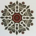 Barna jantramintás öntapadós design csempematrica 4db/szett15x15cm