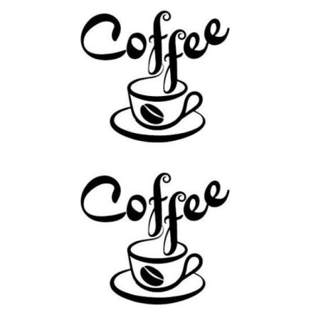 Coffee cups dekorációs falmatrica