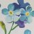 Kék virágmintás dekorációs falmatrica 32x69cm